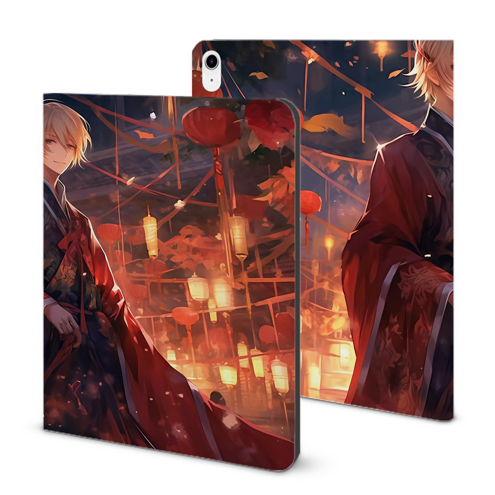 （画像用） 刀剣乱舞 Touken Ranbu IPad ケース ブック型 PUレザー TPU 耐衝撃 軽量 薄型 ペン収納なし 全面保護 IPad 各モデル対応